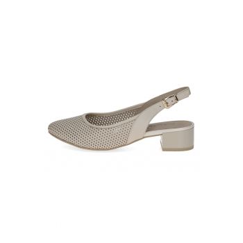 Pantofi de piele cu varf rotund