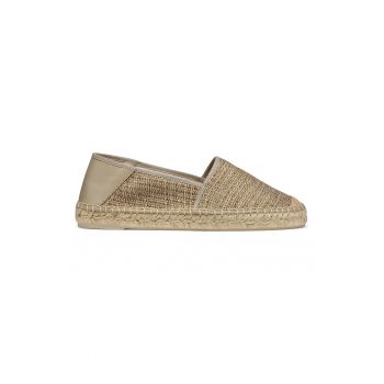 Pantofi loafer de piele si material textil