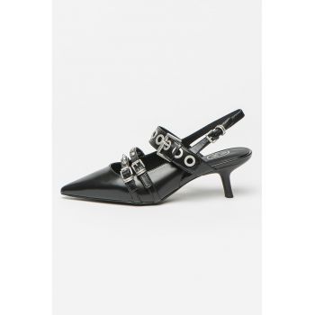 Pantofi slingback de piele cu tinte Babel