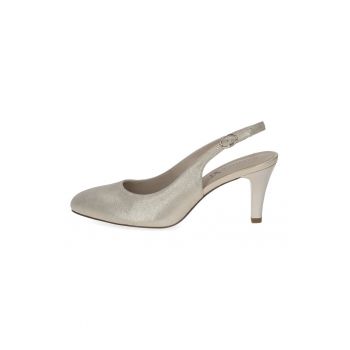 Pantofi slingback din piele cu catarama