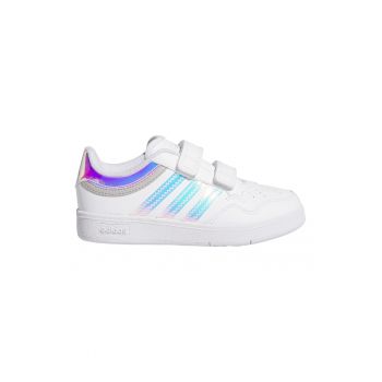 Pantofi sport din piele ecologica cu logo contrastant Hoops 4.0