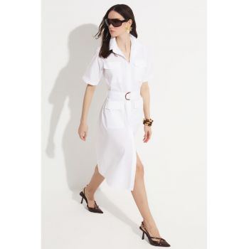 Rochie-camasa cu o curea in talie