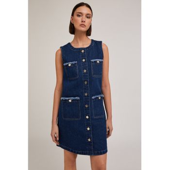 Rochie din denim cu buzunare