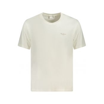 Tricou barbati - cu mini imprimeu - Regular fit - Pepe Jeans - Alb -