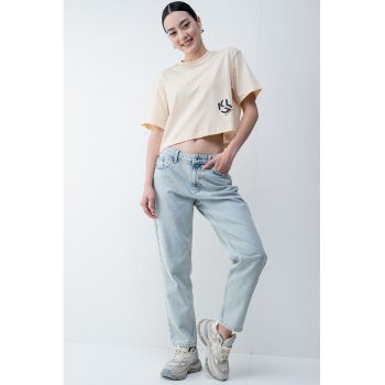 Tricou crop de bumbac organic