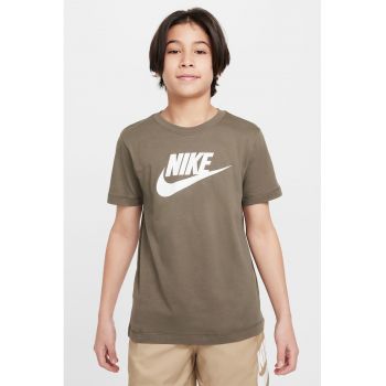 Tricou cu decolteu rotund si imprimeu logo