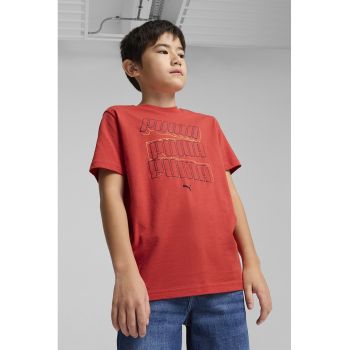 Tricou cu logo si decolteu la baza gatului