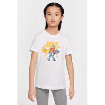 Tricou cu logo si decolteu la baza gatului