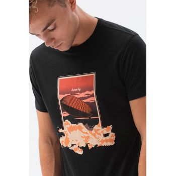 Tricou de bumbac cu imprimeu Airship
