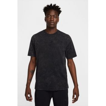 Tricou din bumbac cu decolteu la baza gatului