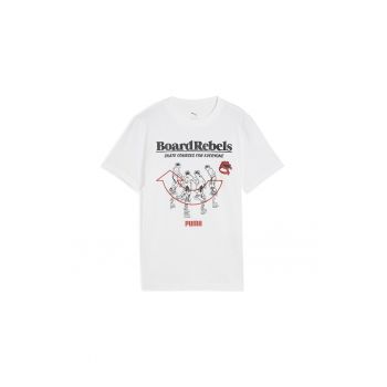 Tricou din bumbac cu imprimeu cu skateboarding Mid 90s