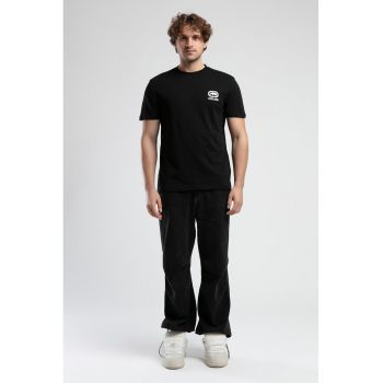 Tricou din bumbac cu logo pe piept
