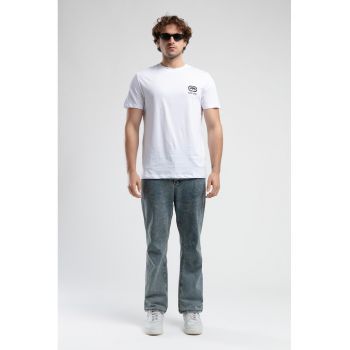 Tricou din bumbac cu logo pe piept