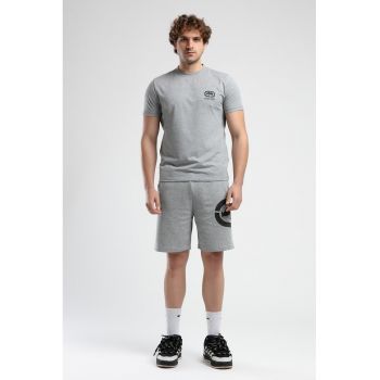 Tricou din bumbac cu logo pe piept