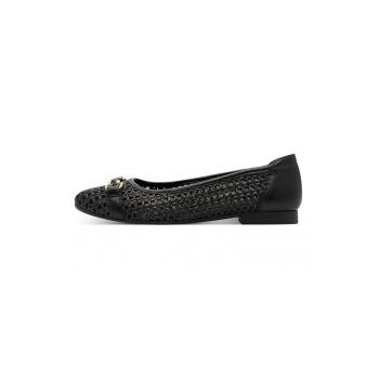 Balerini de piele si material textil