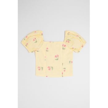 Bluza crop de bumbac