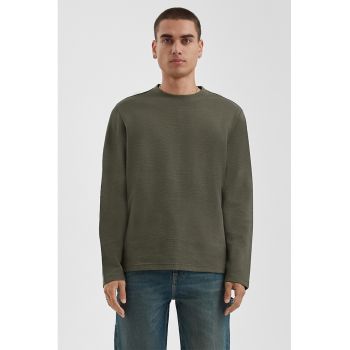 Bluza de bumbac cu maneci cazute