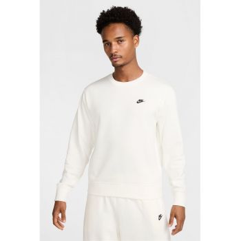 Bluza de trening cu decolteu la baza gatului si logo brodat