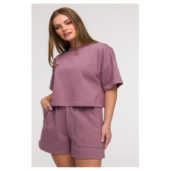 Bluza oversize cu maneci scurte -