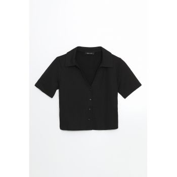 Camasa crop cu nasturi