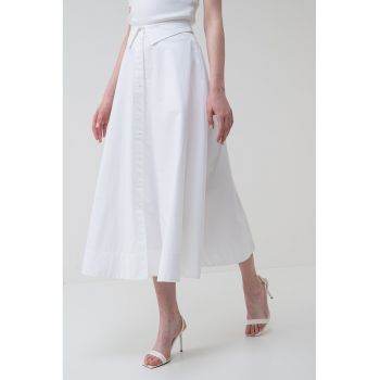 Fusta maxi de bumbac organic cu nasturi