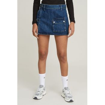 Fusta-pantalon din denim cu buzunar frontal