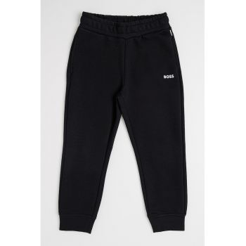 Pantaloni de trening din amestec de bumbac cu detaliu logo