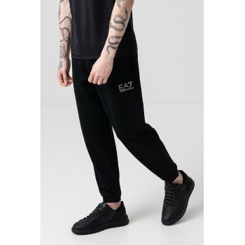 Pantaloni din amestec de modal cu buzunare cu fermoar
