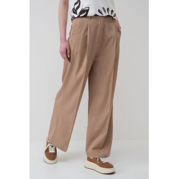 Pantaloni drepti cu talie inalta
