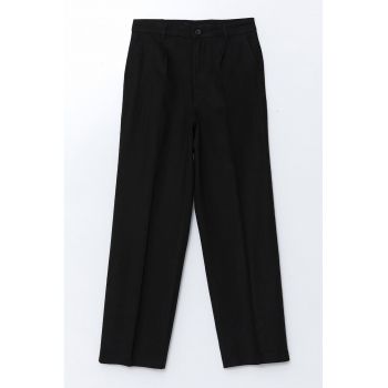 Pantaloni eleganti din amestec de in cu pensa