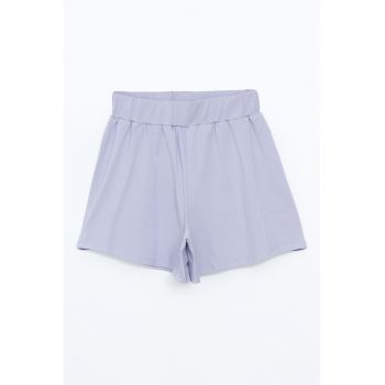 Pantaloni scurti cu talie inalta