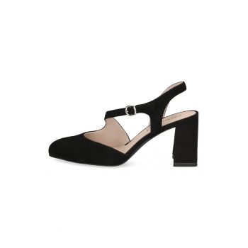 Pantofi de piele cu toc masiv