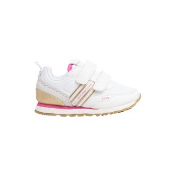 Pantofi sport cu insertii de material textil si cu velcro