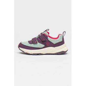Pantofi sport din material textil cu insertii din piele ecologica