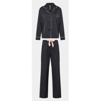 Pijama dama -  Poliester - Negru
