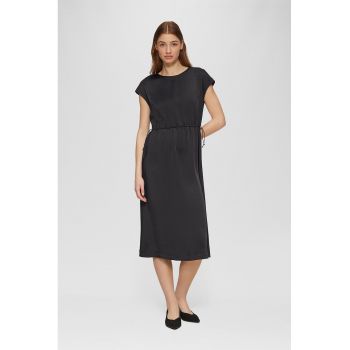 Rochie de satin cu snur in talie