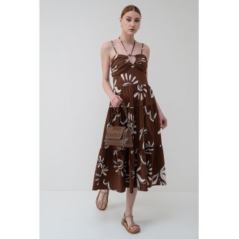 Rochie midi cu model stratificat