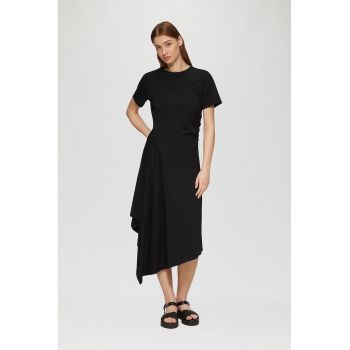 Rochie uni cu maneci scurte