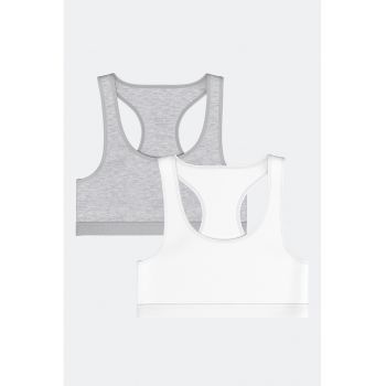 Set de bustiere cu model uni - 2 piese