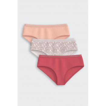 Set de chiloti hipster din amestec de bumbac - 3 perechi