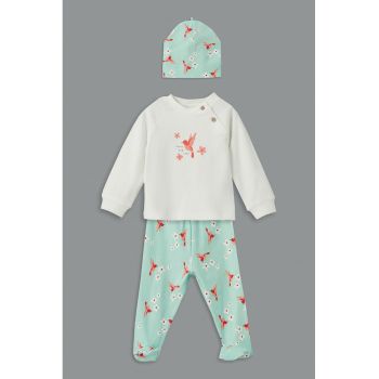 Set de imbracaminte din bumbac cu imprimeu grafic - 3 Piese