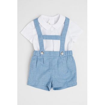 Set de pantaloni scurti si tricou din bumbac