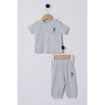 Set de tricou din bumbac si pantaloni