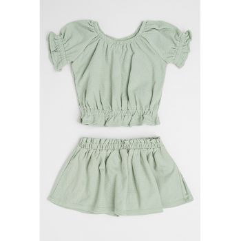 Set de tricou si fusta-pantalon