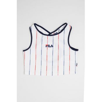 Top cu logo brodat si model in dungi