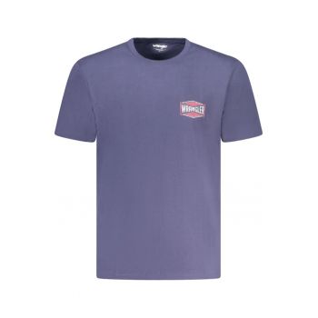 Tricou barbati - cu mini imprimeu cu logo - Regular fit - Bleumarin