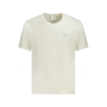 Tricou barbati - cu mini imprimeu - Regular fit - Alb