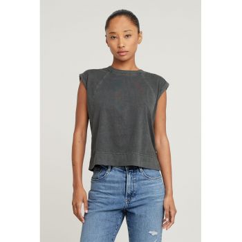 Tricou cu fermoar pe partea din spate - fara maneci