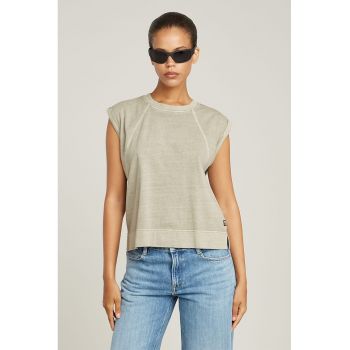 Tricou cu fermoar pe partea din spate - fara maneci