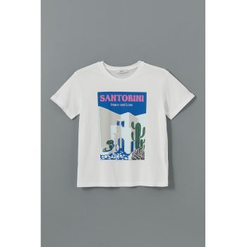 Tricou de bumbac cu imprimeu